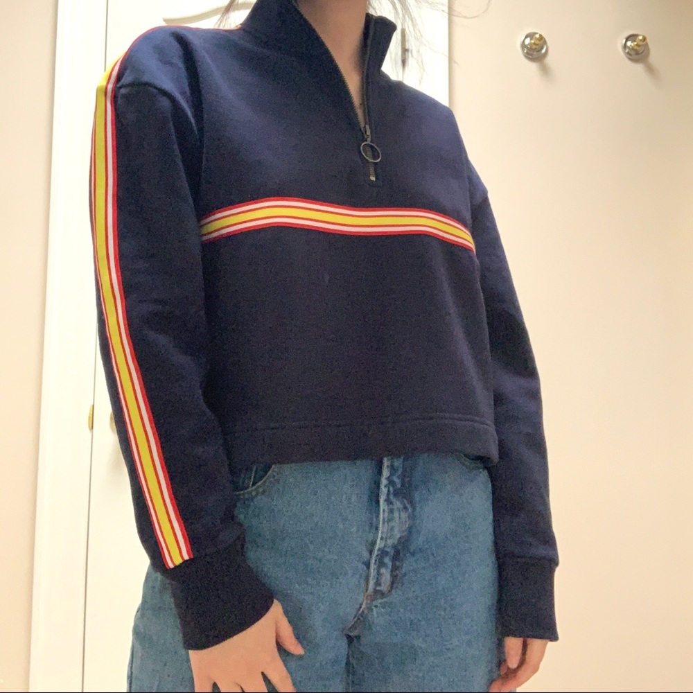 cropped 3/4 zip sweater from SPORTING LIFE !!